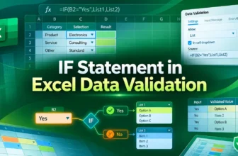 featured image - excel data validation formula if statement