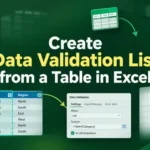 featured image - excel data validation list from table