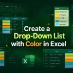 featured image - excel drop down list with color
