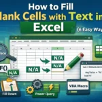featured image - excel fill blank cells with text