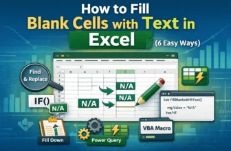 featured image - excel fill blank cells with text
