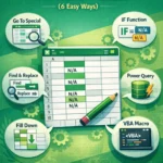 featured image - excel fill blank cells with text