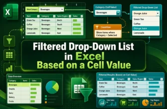 featured image - excel filter drop down list based on cell value