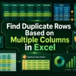 featured image - excel find duplicate rows based on multiple columns