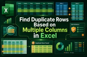 featured image - excel find duplicate rows based on multiple columns
