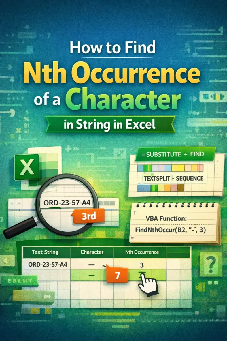 featured image - excel find nth occurrence of character in string