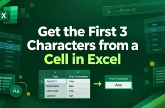 featured image - excel formula to get first 3 characters from a cell