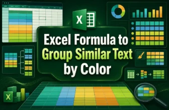featured image - excel formula to group similar text by color