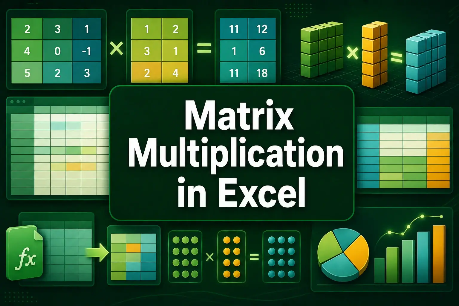 featured image - excel matrix multiplication