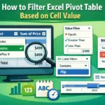 featured image - excel pivot table filter based on cell value