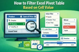 featured image - excel pivot table filter based on cell value