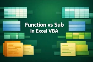 featured image - function vs sub vba​