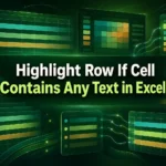 featured image - highlight row if cell contains any text