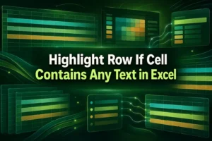 featured image - highlight row if cell contains any text