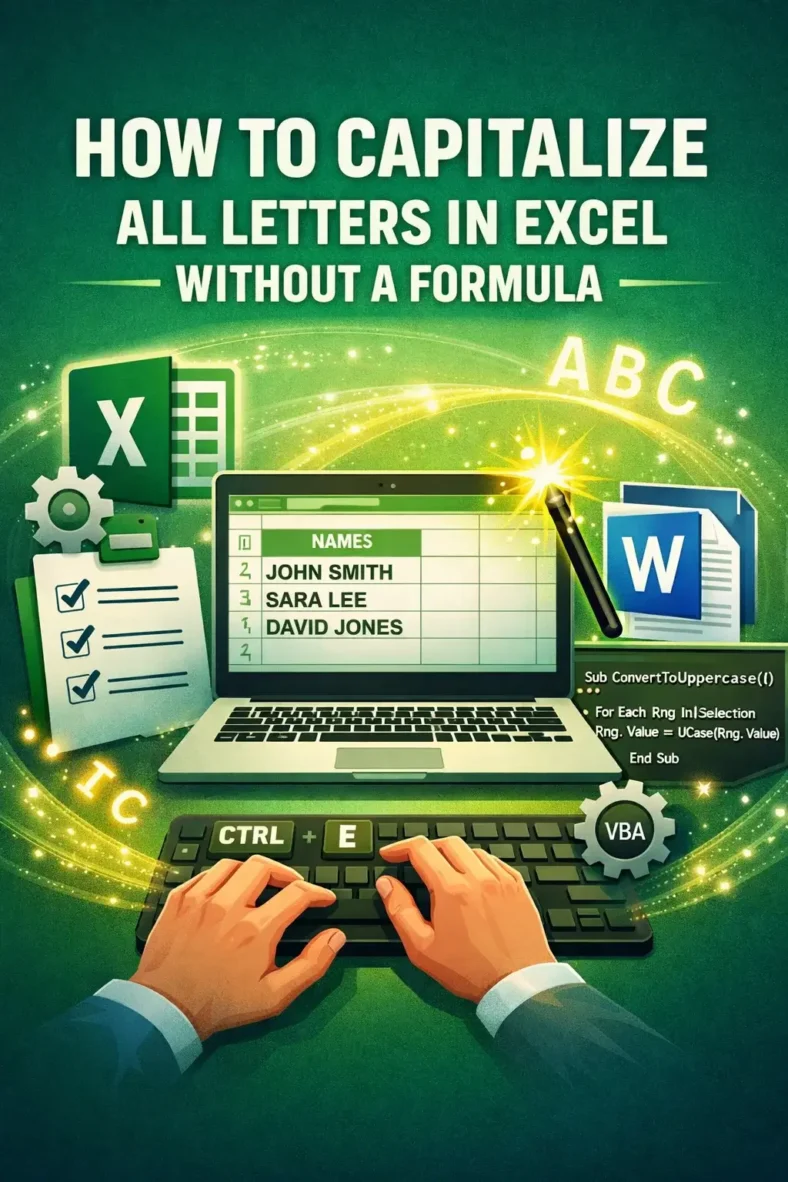 featured image - how to capitalize all letters in excel without formula
