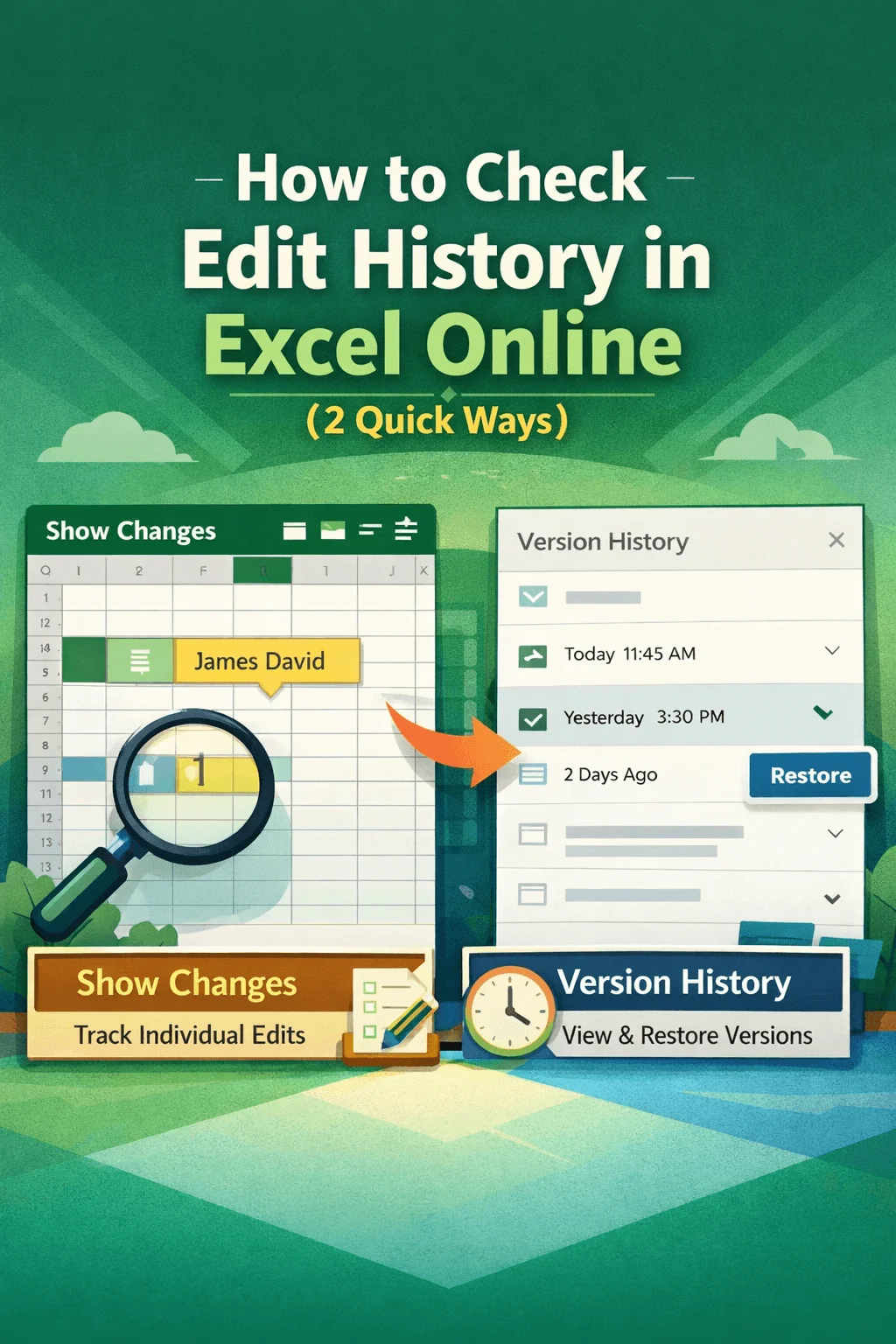 featured image - how to check edit history in excel online