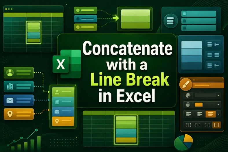 featured image - how to concatenate with a line break in excel