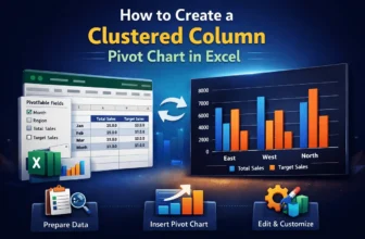 featured image - how to create a clustered column pivot chart in excel