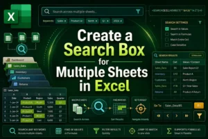 featured image - how to create a search box in excel for multiple sheets