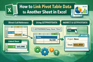 featured image - how to link pivot table data to another sheet