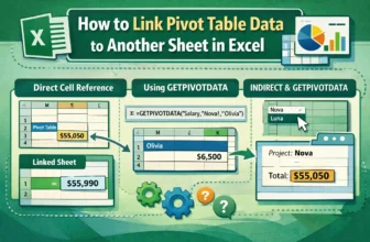 featured image - how to link pivot table data to another sheet