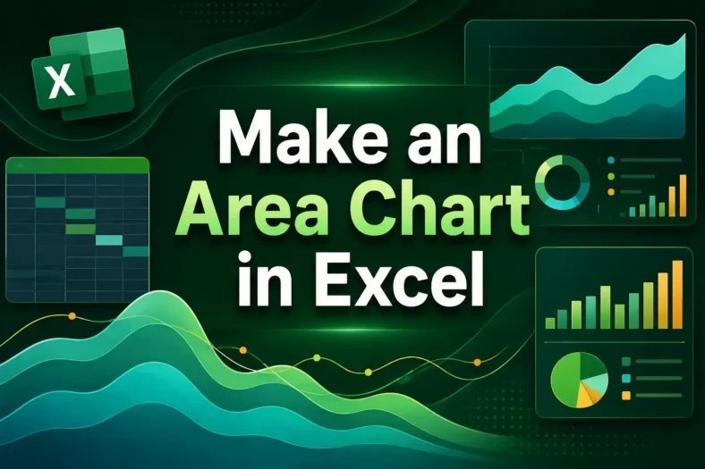 featured image - how to make an area chart in excel