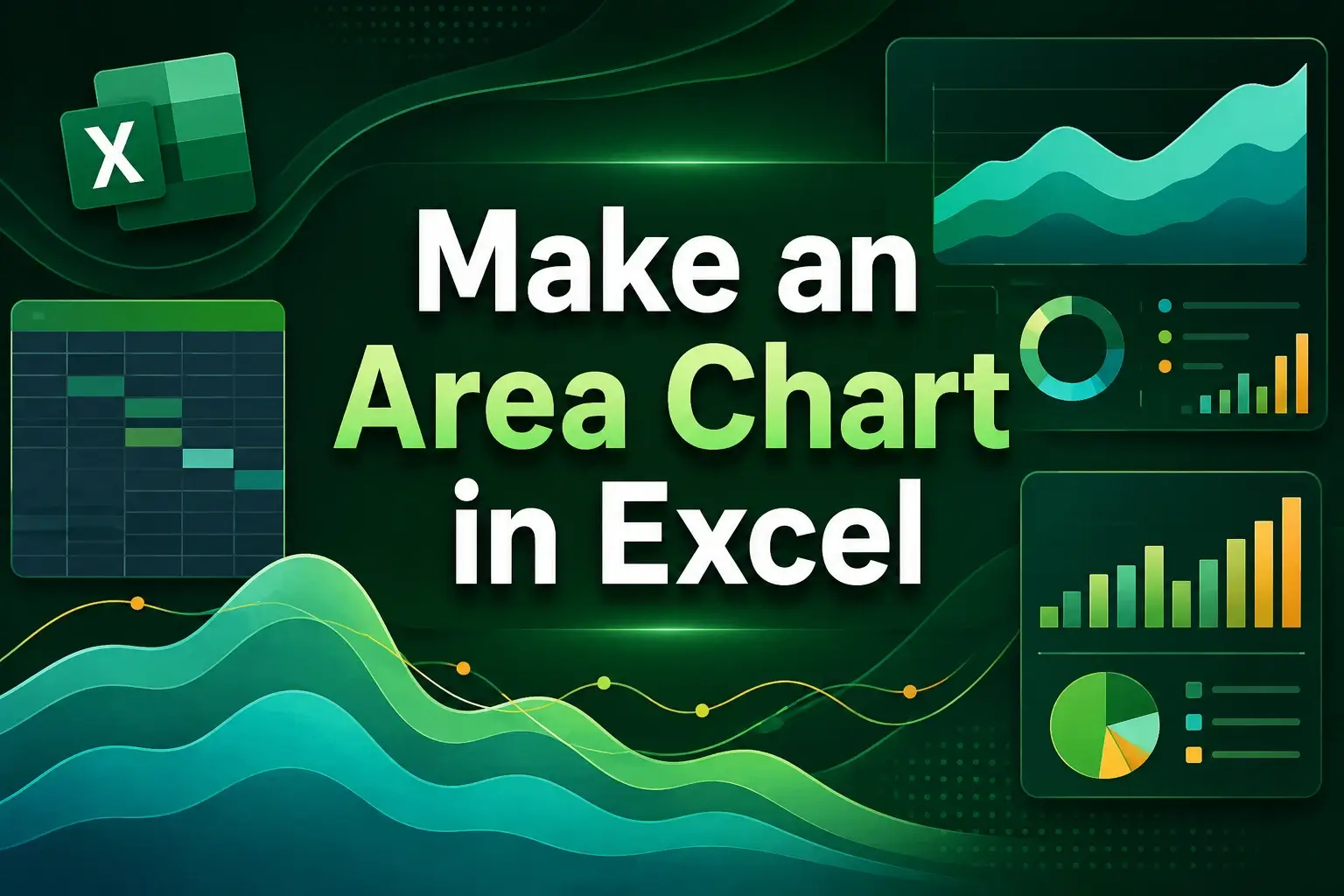 featured image - how to make an area chart in excel
