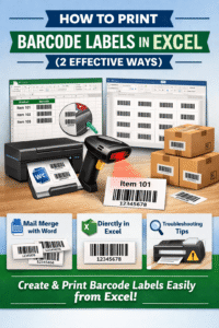 featured image - how to print barcode labels in excel