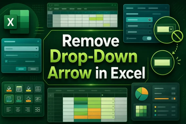 featured image - how to remove drop down arrow in excel