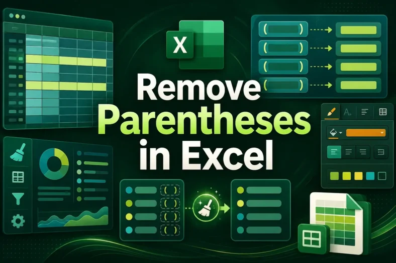 featured image - how to remove parentheses in excel