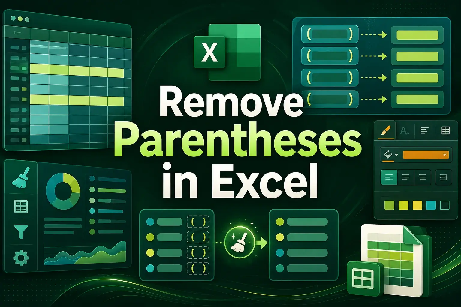 featured image - how to remove parentheses in excel