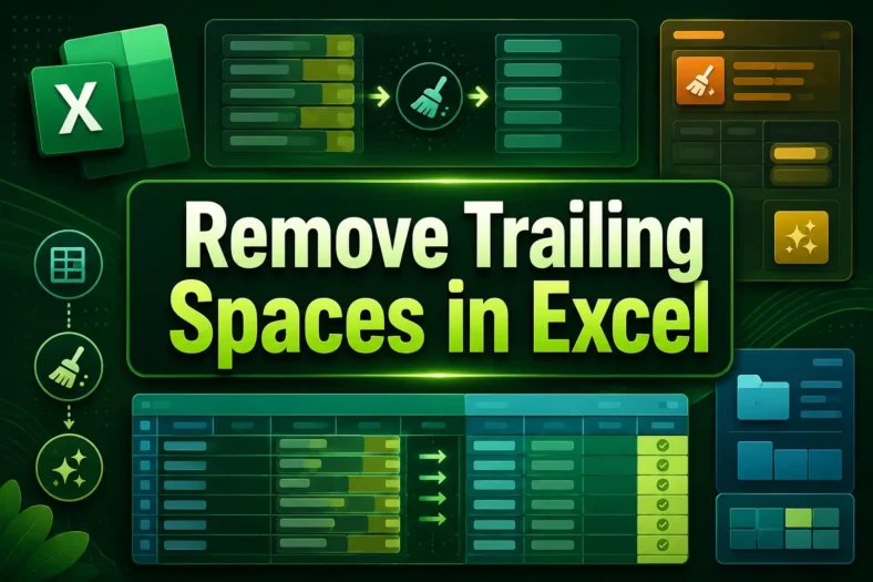 featured image - how to remove trailing spaces in excel