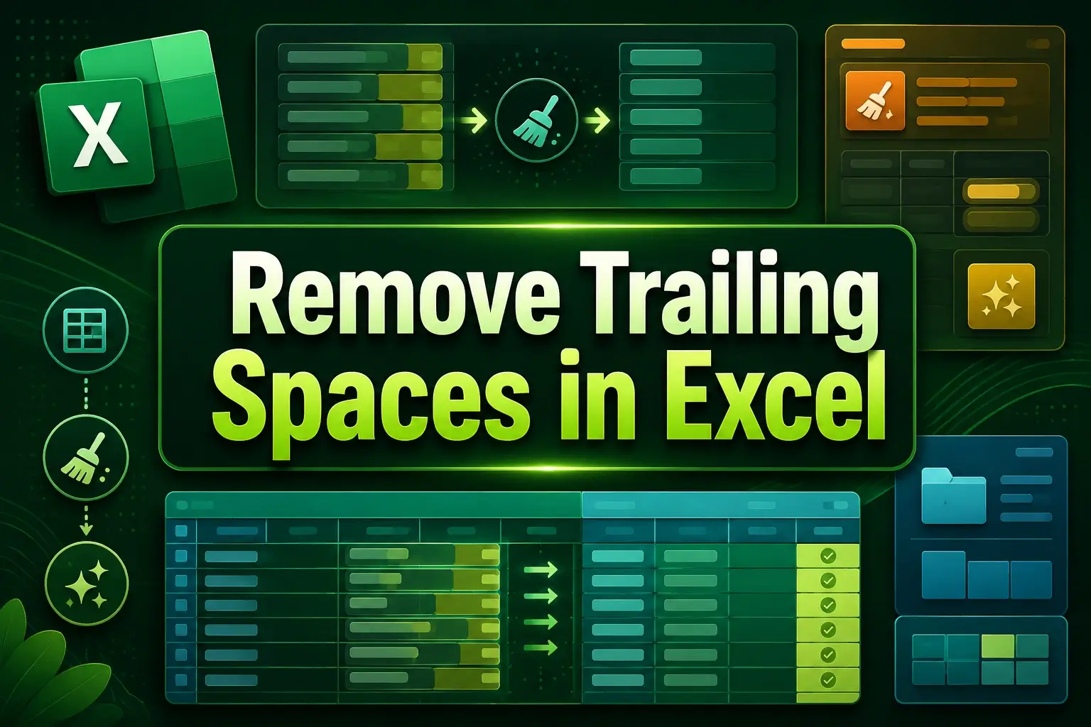 featured image - how to remove trailing spaces in excel