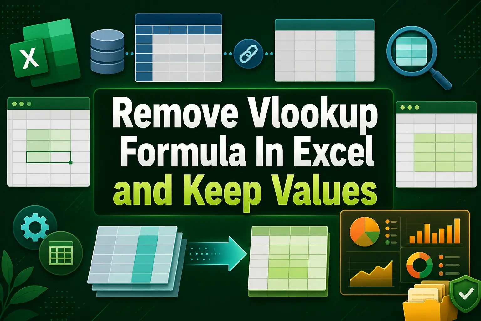 featured image - how to remove vlookup formula in excel and keep values