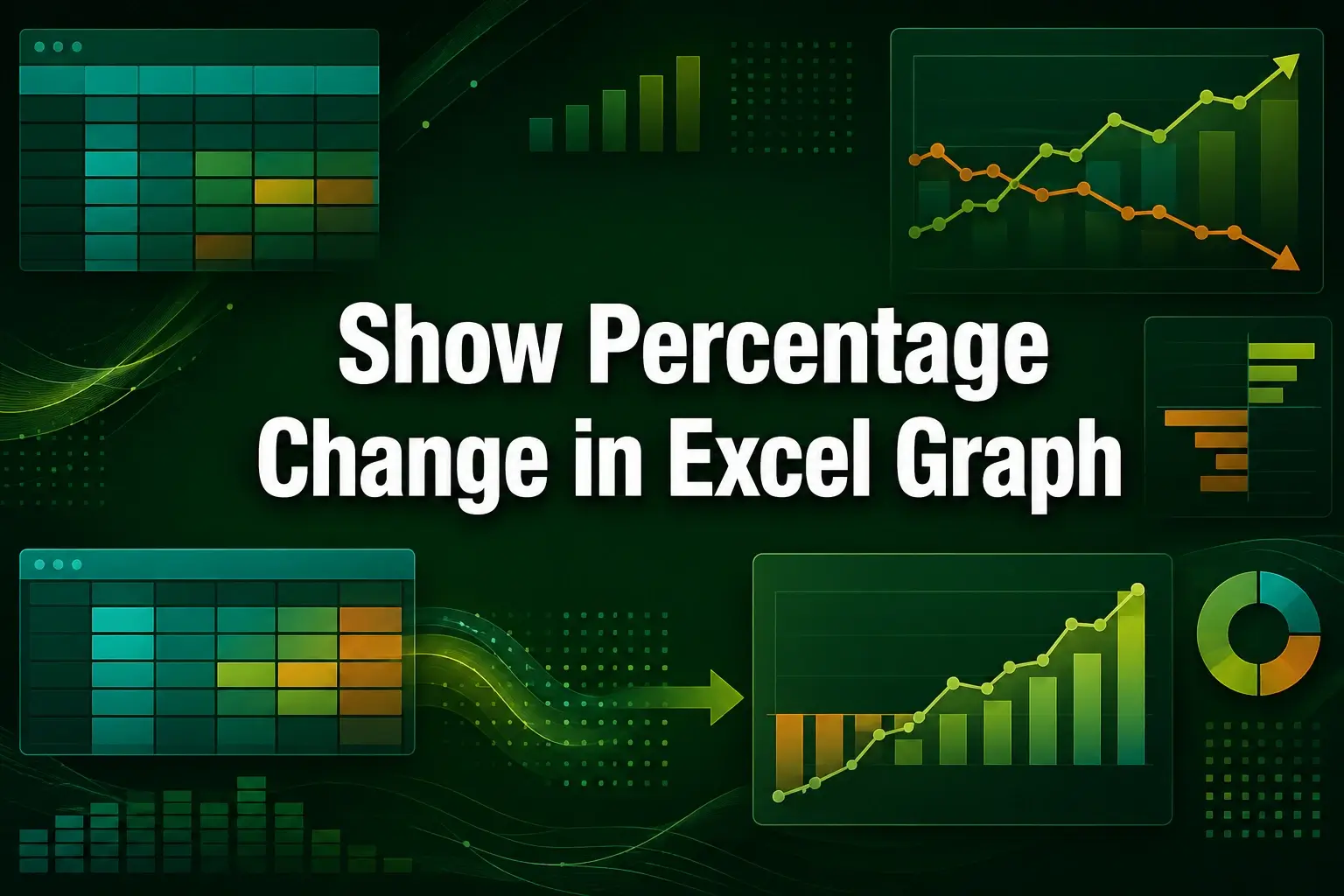 featured image - how to show percentage change in excel graph