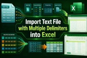 featured image - import text file into excel with multiple delimiters