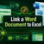 featured image - link word document to excel