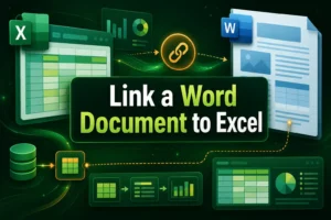 featured image - link word document to excel