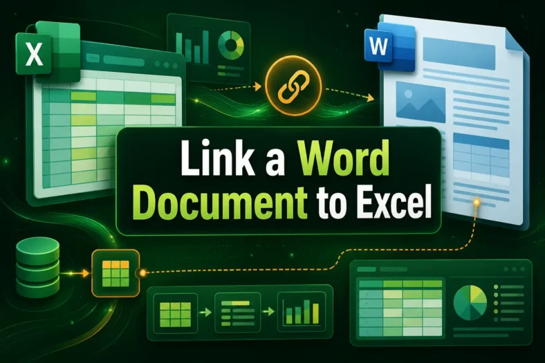 featured image - link word document to excel