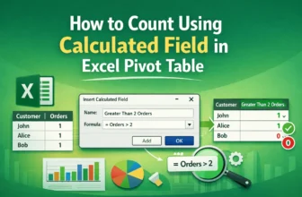 featured image - pivot table calculated field count
