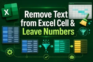 featured image - remove text from excel cell leave numbers