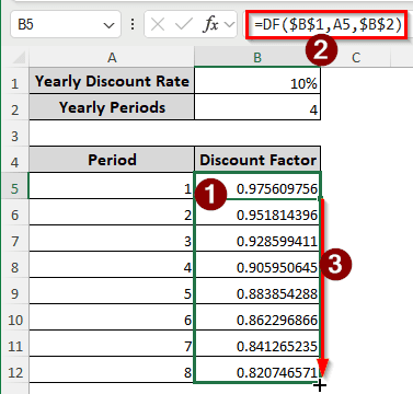 Using Excel VBA to Calculate the Discount Factor