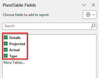 Making Use of a Pivot Table to Create a Personal Budget