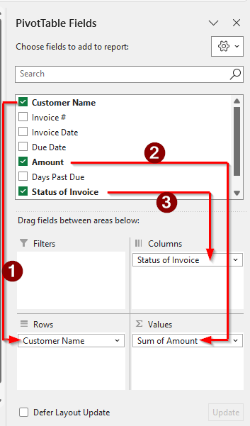 Steps to Create an Aging Report in Excel