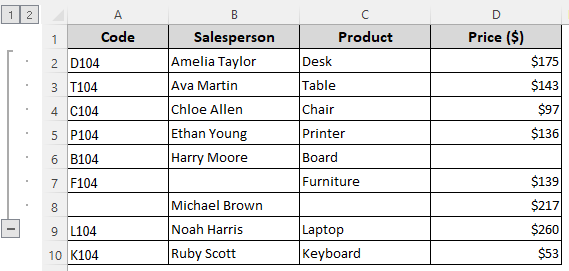 Replace Duplicates with Blanks and Group Cells