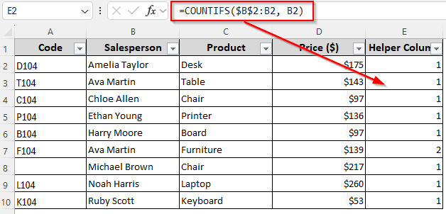 Avoid Repeated Values with Excel Formula and the Filter Feature