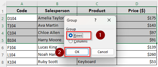 Using the Remove Duplicates Feature to Group Without Repeating Values