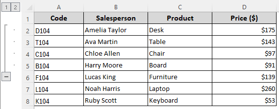 Using the Remove Duplicates Feature to Group Without Repeating Values