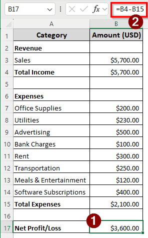Steps to Maintain Accounts for a Small Business in Excel