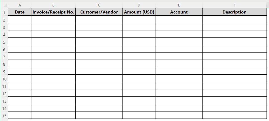 Steps to Maintain Accounts for a Small Business in Excel